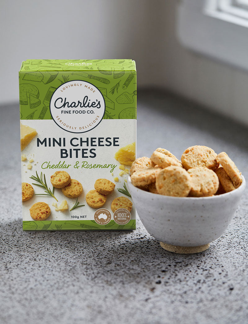 Cheddar and Rosemary Mini Cheese Bites 100g