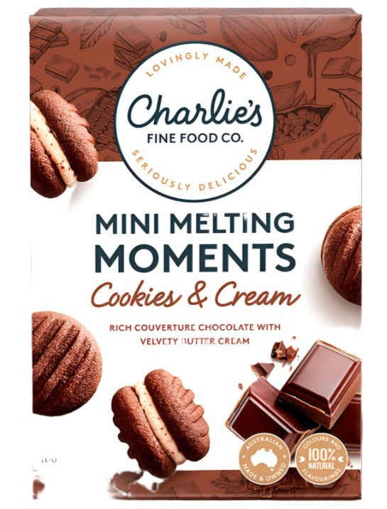 Cookies and Cream Mini Melting Moments Biscuits 100g