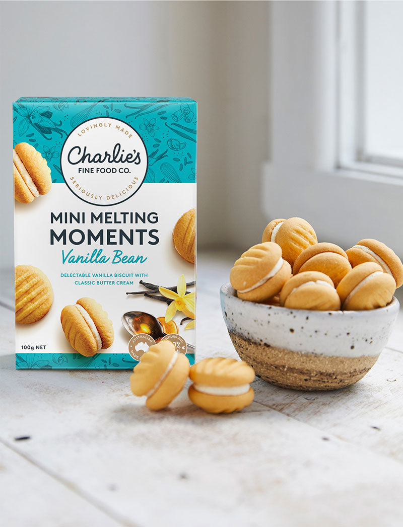 Vanilla Bean Mini Melting Moments Biscuits 100g