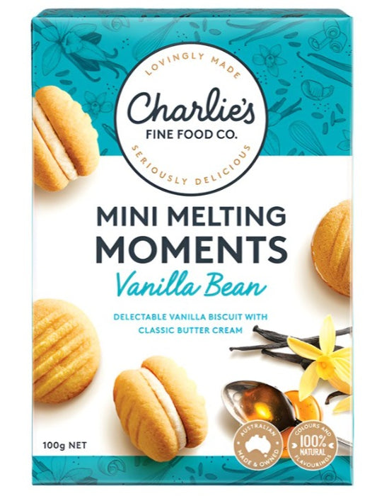 Vanilla Bean Mini Melting Moments Biscuits 100g